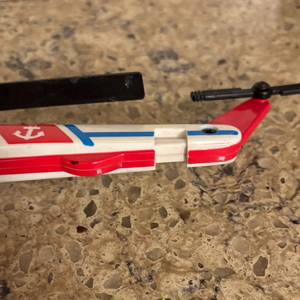 Vintage  Tonka Rescue Helicopter - Red, White, and Black